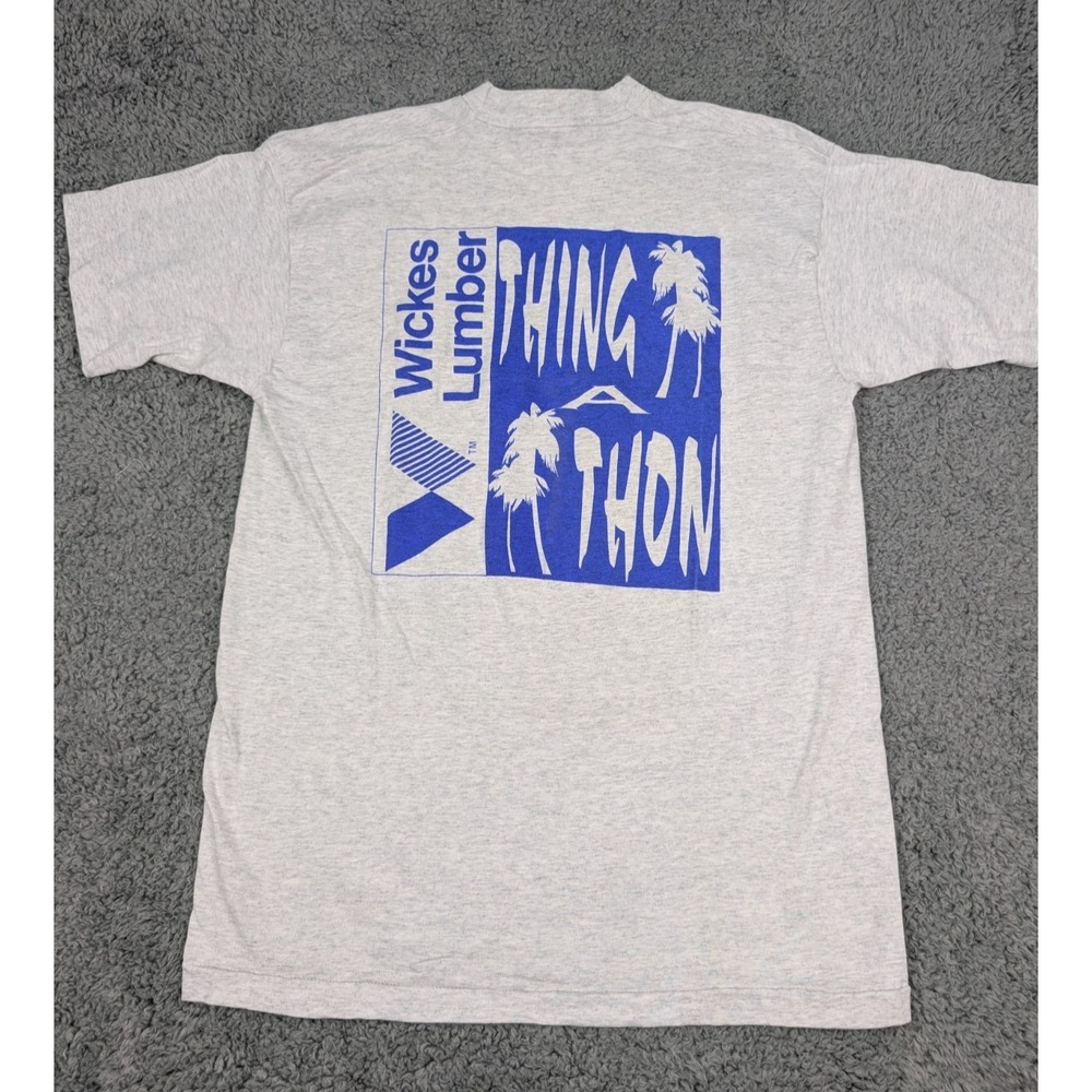 Vintage Maui '95 T Shirt Men's L Gray Graphic "Thing A Thon" Wickes Lumber View 2